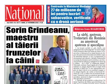 Prima pagină a ziarului Național